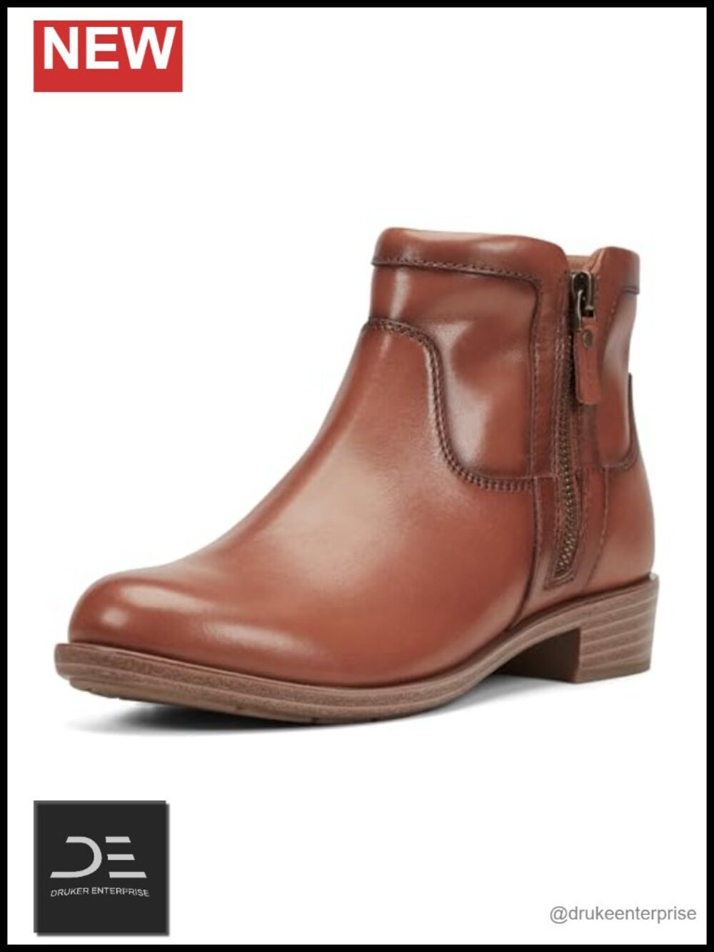 Cobb Hill Women's Leather Ankle Boots with Arch Support & Cushioned Comfort,